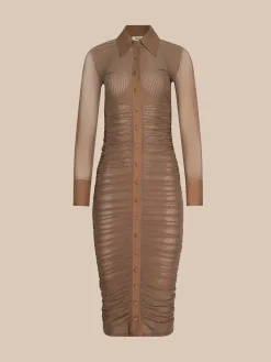 Adriana Ruched Midi Dress