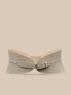 Alexandra Croc-Embossed Corset Belt