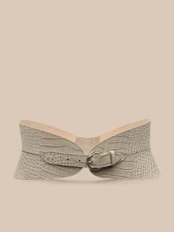 Alexandra Croc-Embossed Corset Belt