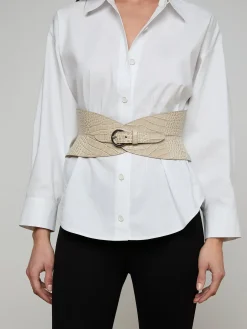 Alexandra Croc-Embossed Corset Belt