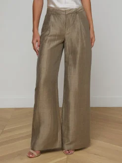 Allanah Linen-Blend Trouser