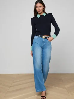 April Poplin Collar Pullover