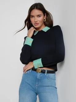 April Poplin Collar Pullover