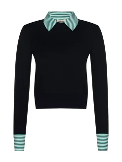 April Poplin Collar Pullover