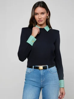 April Poplin Collar Pullover