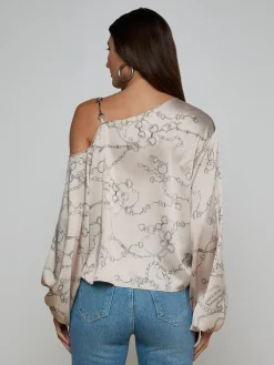 Asami Chain One-Shoulder Blouse