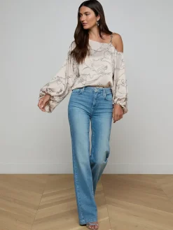 Asami Chain One-Shoulder Blouse