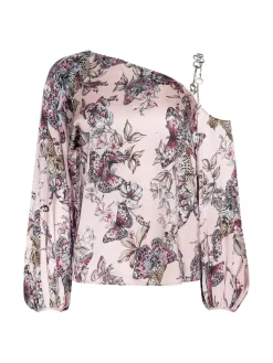 Asami Chain One-Shoulder Blouse