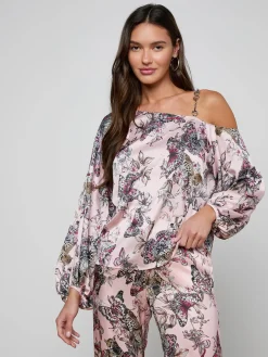 Asami Chain One-Shoulder Blouse