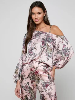 Asami Chain One-Shoulder Blouse