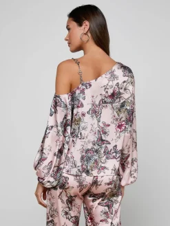 Asami Chain One-Shoulder Blouse