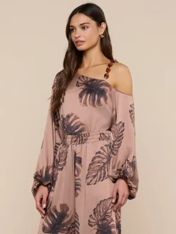 Asami Chain One-Shoulder Blouse