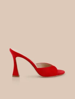 Avery Suede Open-Toe Mule
