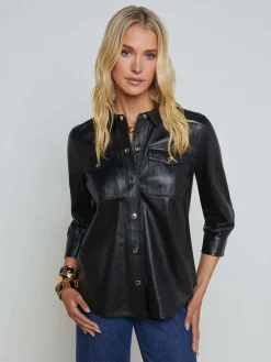 Avina Leather Shirt