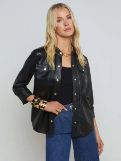 Avina Leather Shirt