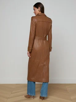 Baylee Leather Trench Coat
