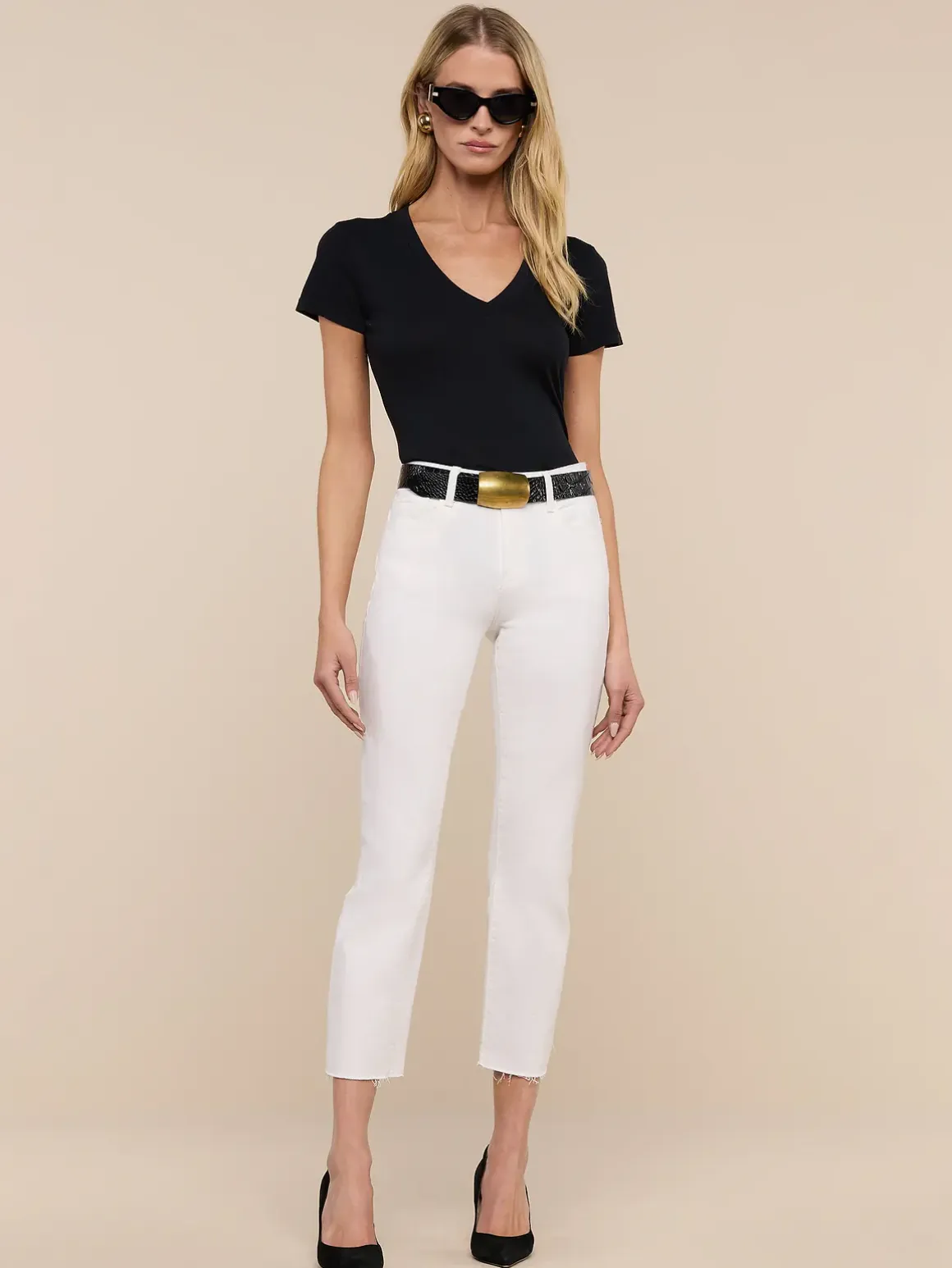 Becca Cotton V-Neck Tee