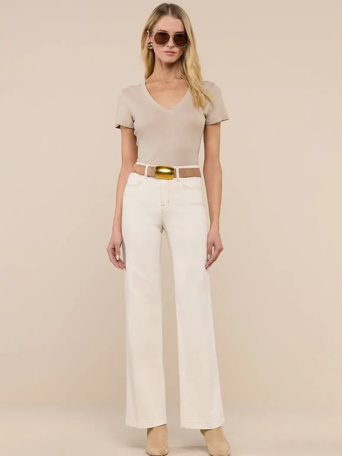 Becca Cotton V-Neck Tee