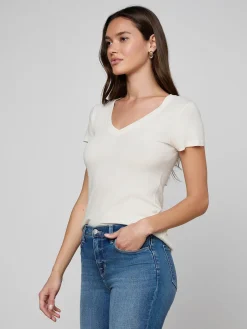 Becca Cotton V-Neck Tee