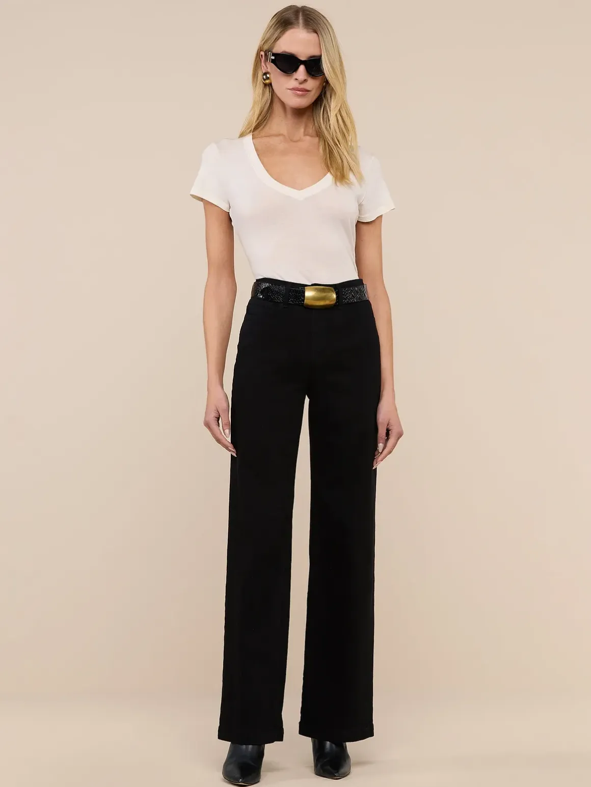 Becca Cotton V-Neck Tee