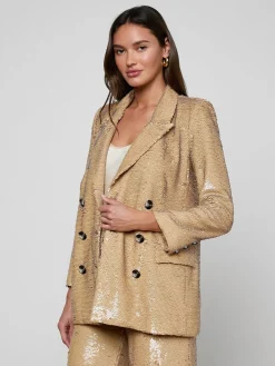Cambrie Oversized Sequin Blazer