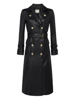 Celina Leather Trench Coat