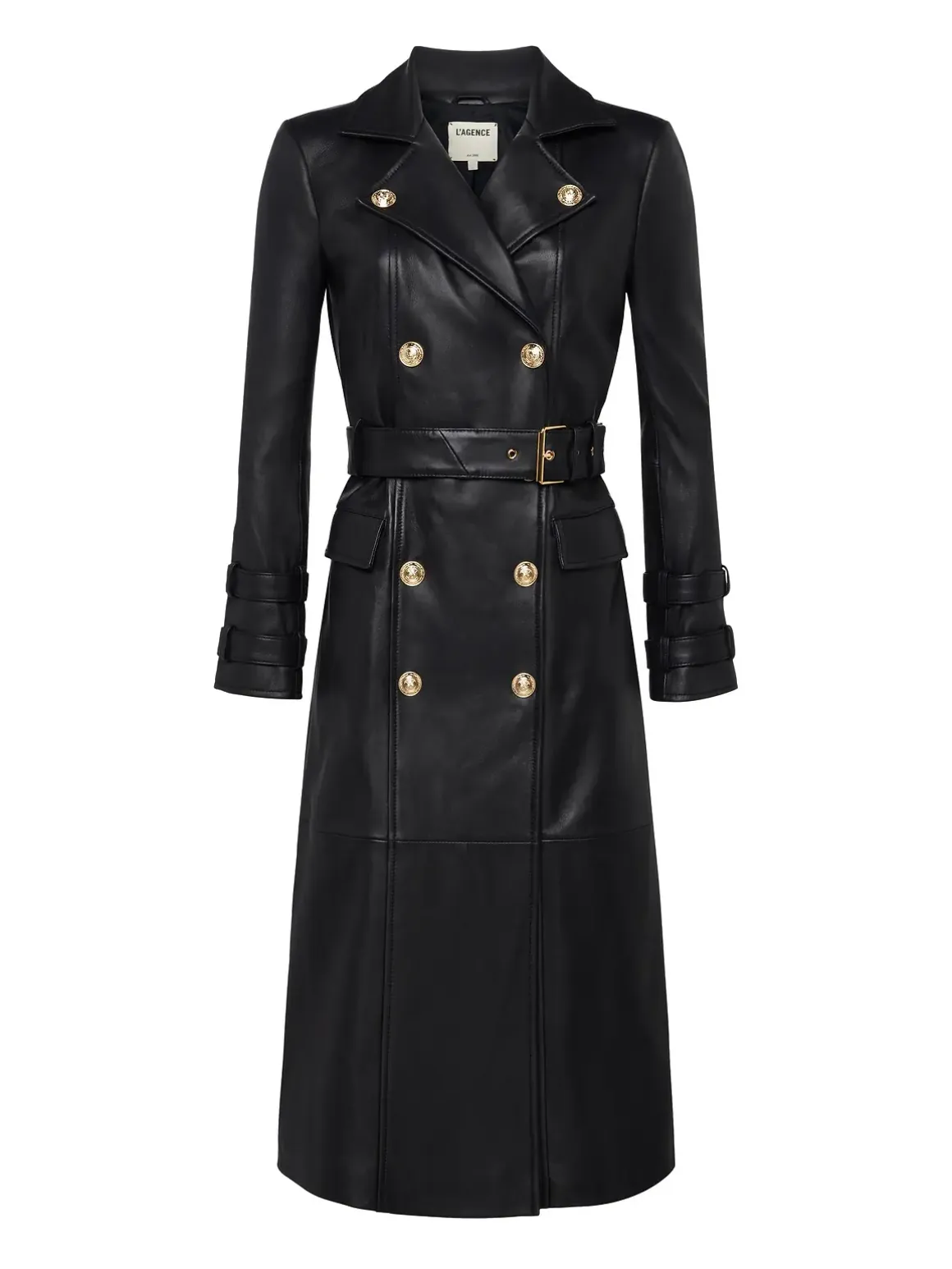 Celina Leather Trench Coat