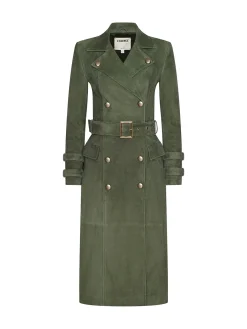 Celina Suede Trench Coat
