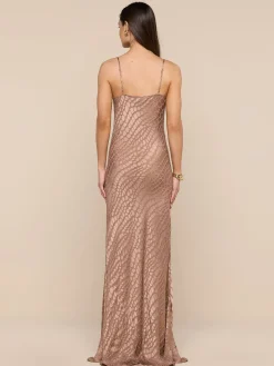 Christine Burnout Satin Dress