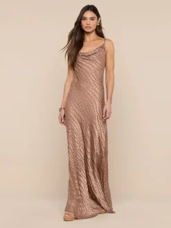 Christine Burnout Satin Dress