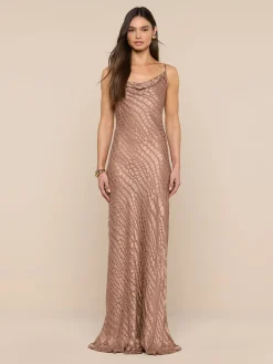 Christine Burnout Satin Dress