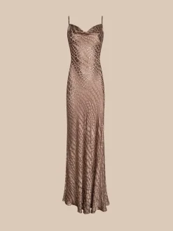 Christine Burnout Satin Dress