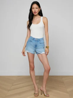 Clark Distressed Jean Short