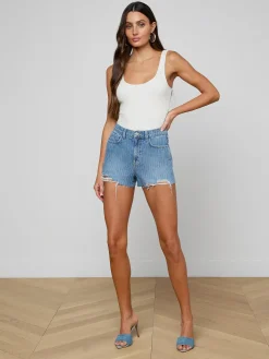 Clark Distressed Jean Short