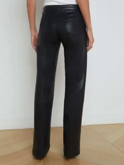 Clayton Coated Wide-Leg Jean
