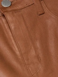 Clayton Coated Wide-Leg Jean