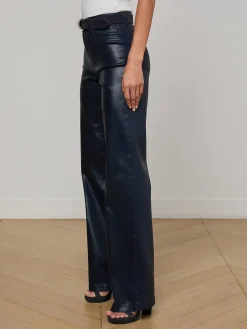 Clayton Coated Wide-Leg Jean