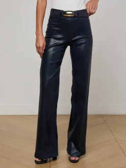Clayton Coated Wide-Leg Jean