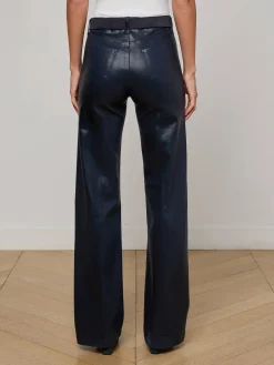 Clayton Coated Wide-Leg Jean