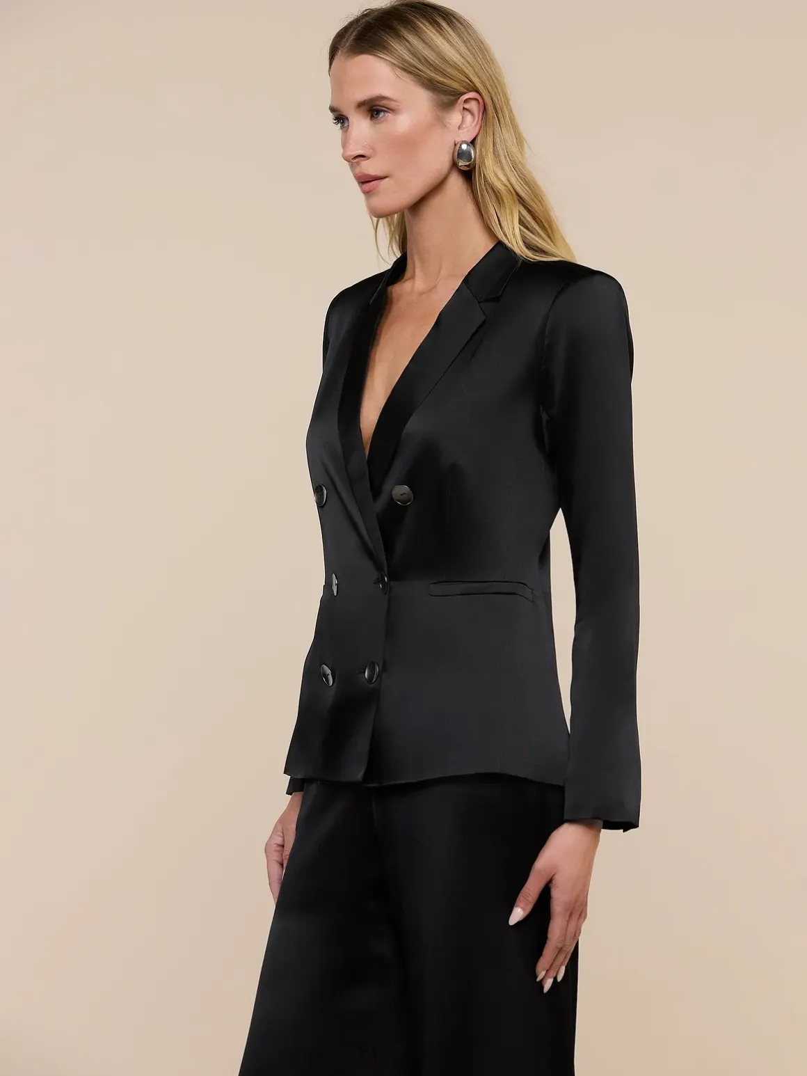 Colin Silk Charmeuse Blazer