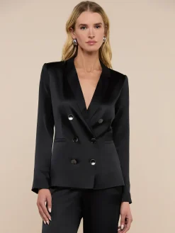 Colin Silk Charmeuse Blazer