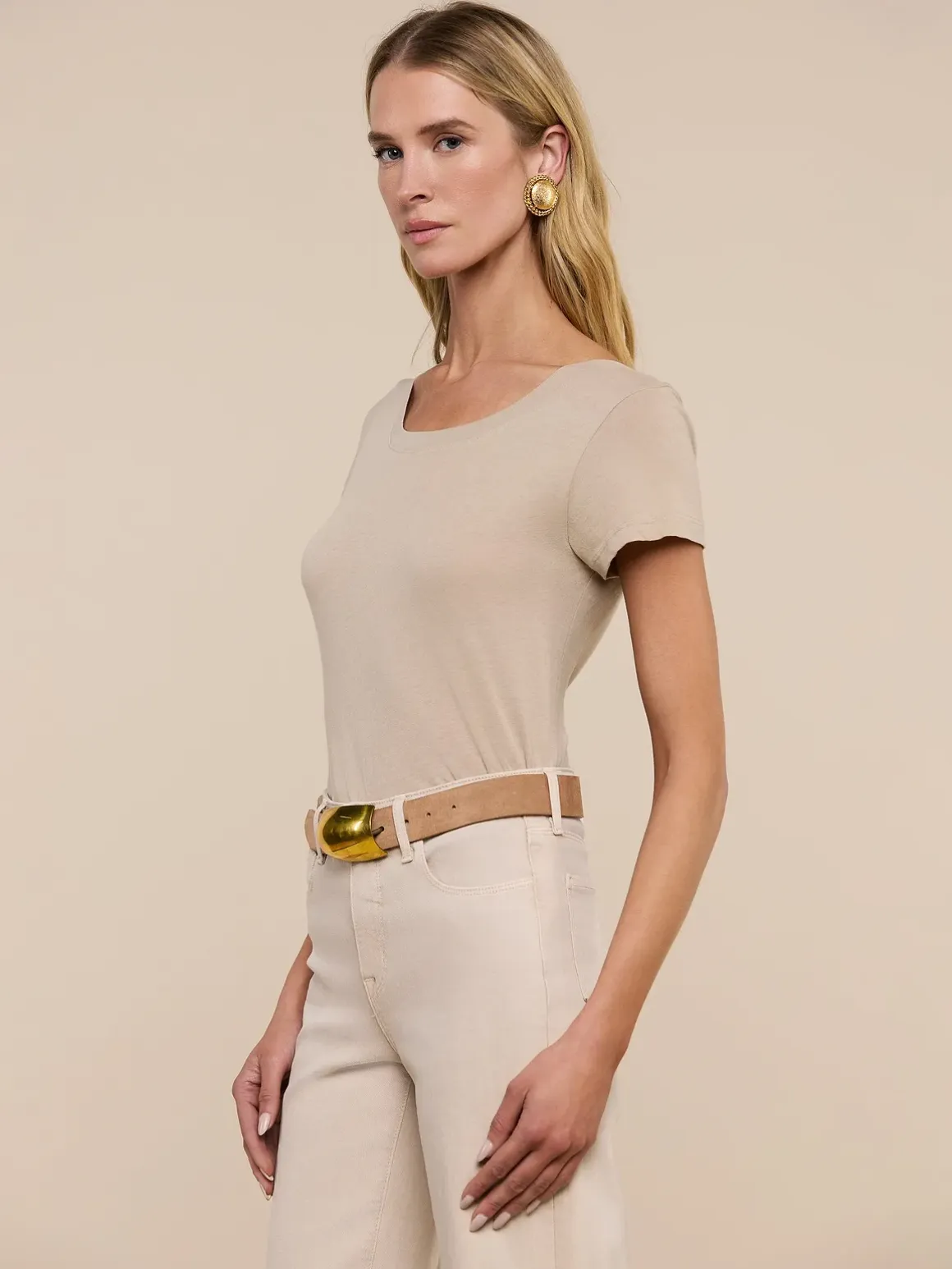 Cory Cotton Scoopneck Tee