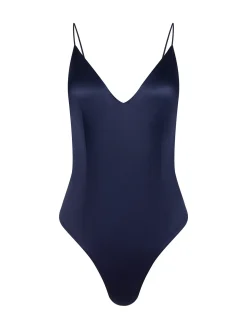 Dara Stretch-Satin Bodysuit