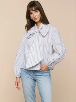 Deon Tie-Neck Blouse