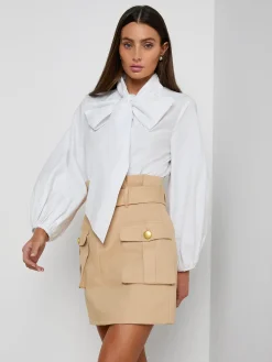 Deon Tie-Neck Blouse