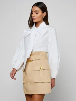Deon Tie-Neck Blouse