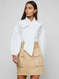 Deon Tie-Neck Blouse