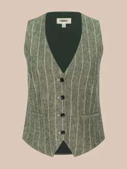 Drina Linen-Blend Vest