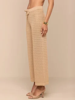 Gaelle Pointelle Knit Pant