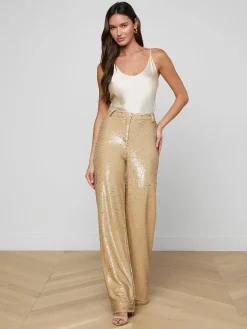 Gavin Sequin Wide-Leg Pant